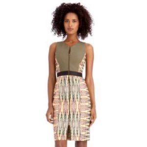 Rachel Roy Green Sleeveless Tribal Print Dress - Women’s Size 0
